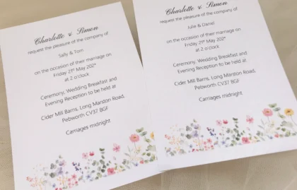 Wild Flower Wedding Invitations