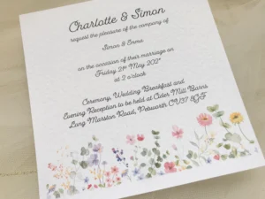 Wild Flower Square Invitations