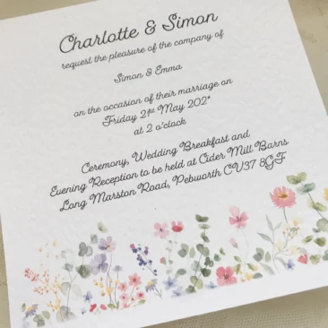 Wild Flower Square Invitations