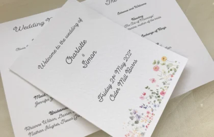 Wild Flower Wedding Booklets