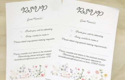 Wild Flower RSVP Postcards