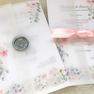 Wild Flower Vellum Cover Invitations