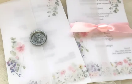 Wild Flower Vellum Cover Invitations