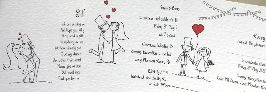 Bride and Groom Wedding Stationery