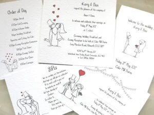 Bride and Groom Wedding Stationery