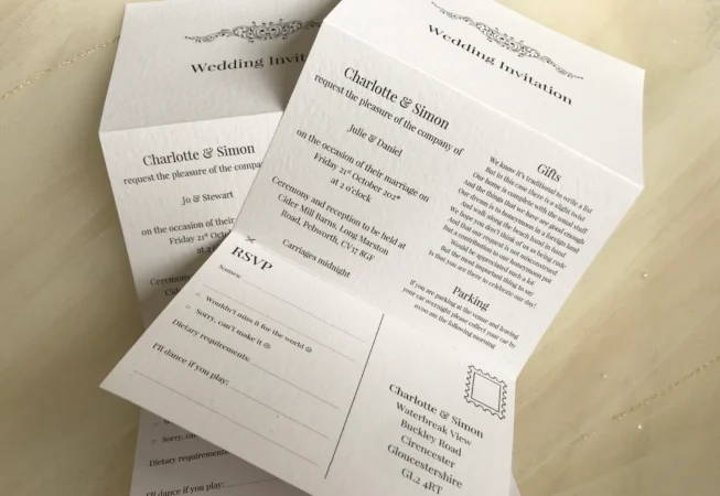 Motif Concertina Invitations