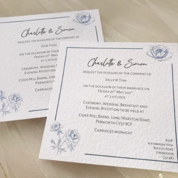 Botanical Square Invitations