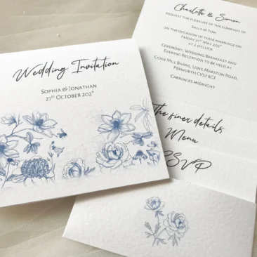 Botanical Pocketfold Invitations