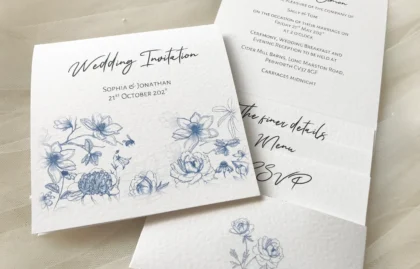 Botanical Pocketfold Invitations