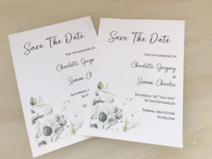 Eucalyptus Save The Date Cards