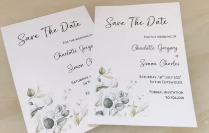 Eucalyptus Save The Date Cards
