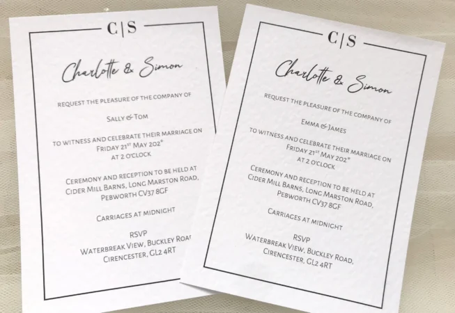 Purity Postcard Wedding Invitations