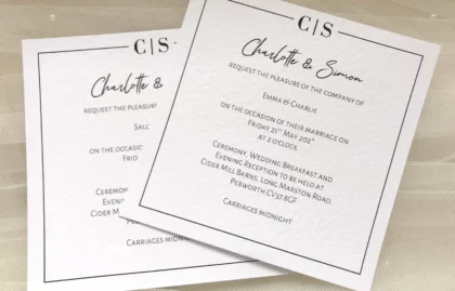 Purity Square Wedding Invitations