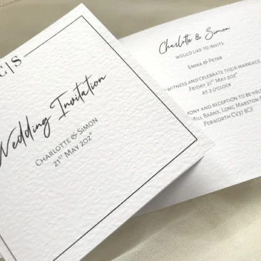 Purity Centre Fold Invitations