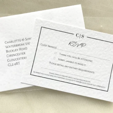 Purity RSVP Cards and Envelopes