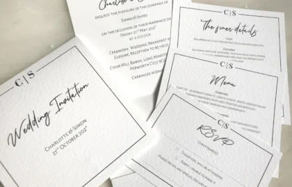 Purity Pocketfold Wedding Invitations