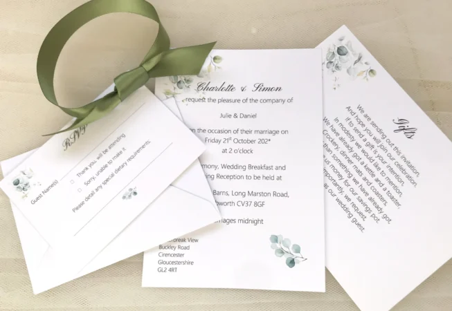 Eucalyptus Wedding Invitations Bundle
