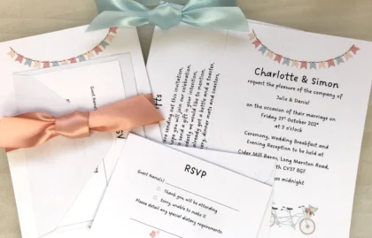 Tandem Bike Wedding Invitations Bundle