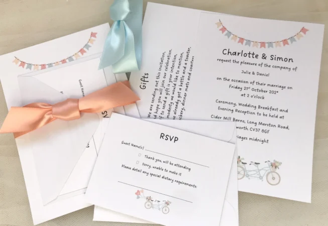 Tandem Bike Wedding Invitations Bundle