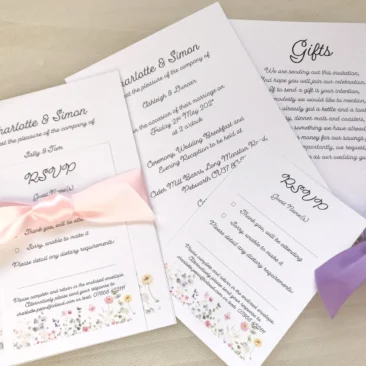 Wild Flower Wedding Invitations Bundle