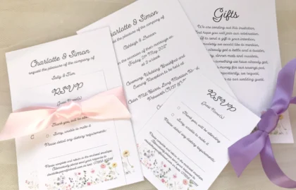 Wild Flower Wedding Invitations Bundle