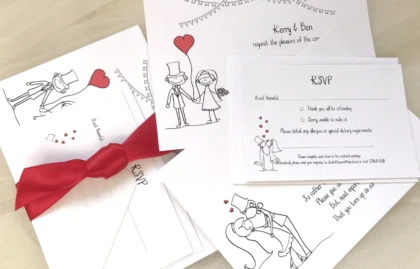 Bride and Groom Wedding Invitations Bundle
