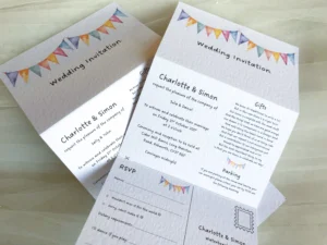 Summer Bunting Concertina Invitation