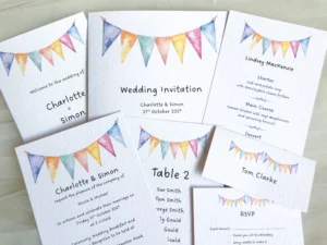 Summer Bunting Wedding Stationery