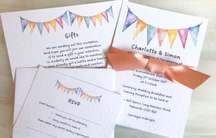 Summer Bunting Wedding Stationery Bundle