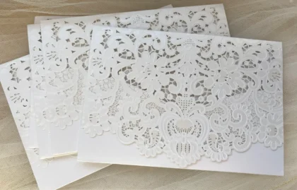 DIY Baroque Laser Cut Wedding Wallets – 5 in stock – OUT OF STOCK