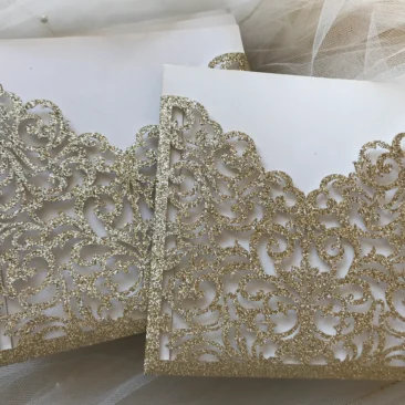 Gold Glitter Laser Cut Pockets – OUT OF STOCK