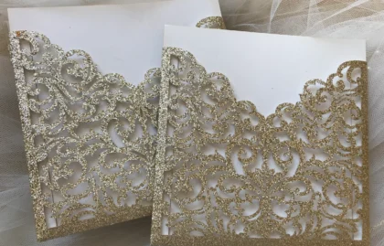 Gold Glitter Laser Cut Pockets – OUT OF STOCK