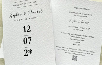 London Wedding Invitations