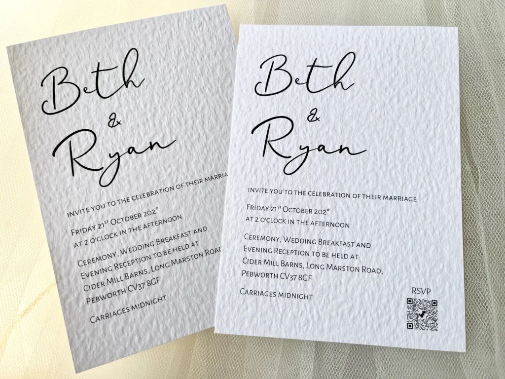 Minimalist Wedding Invitation Cards