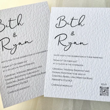 Minimalist Wedding Invitation Cards