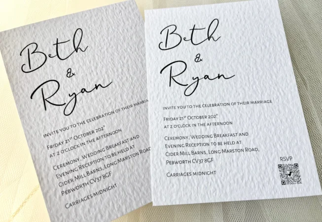 Minimalist Wedding Invitation Cards