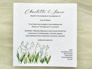 Lily of the Valley Square Invitations
