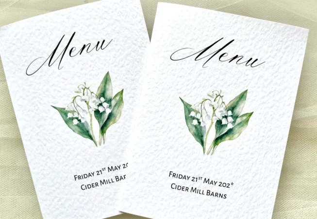Lily of the Valley Menu Booklets