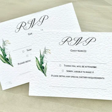 Lily of the Valley RSVP Postcards
