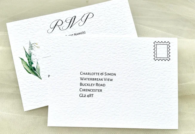 Lily of the Valley RSVP Postcards