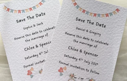 Tandem Bike Save The Date Cards