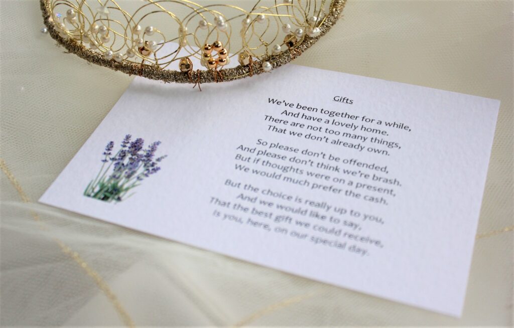 A Guide To Crafting Wedding Gift Poems for Invitations A Guide To Crafting Wedding Gift Poems for Invitations