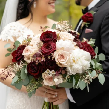 Elegant Burgundy Wedding Colour Scheme